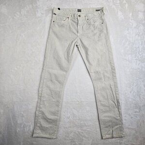 Citizens of Humanity Women Size 28 Beige Corduroy Agnes Midrise Slim Straight